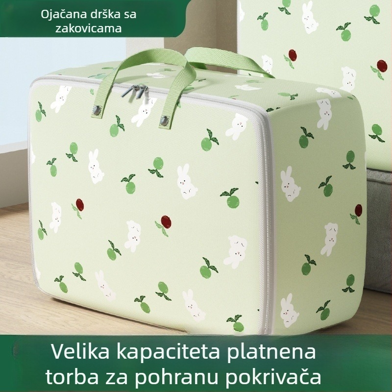 Torba za pohranu deke, kubični oblik, vodootporna i otporna na vlagu, 600D Oxford tkanina, višestruka uporaba za deke i odjeću