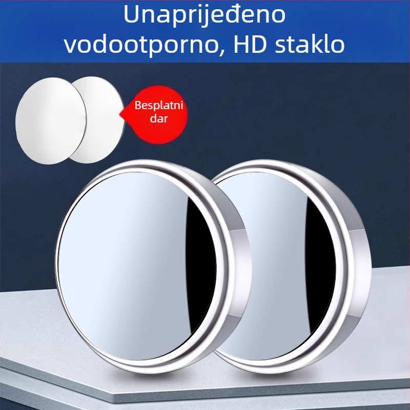 Mairich Auto retrovizor — kružno pomoćno ogledalo za mrtve kutove, izuzetno jasno, 360° panoramski široki kut, s usisnom čašicom