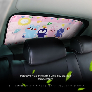 Sjenilo za auto za stražnje staklo sa usisivačem, debeli neproziran materijal, univerzalna primjena