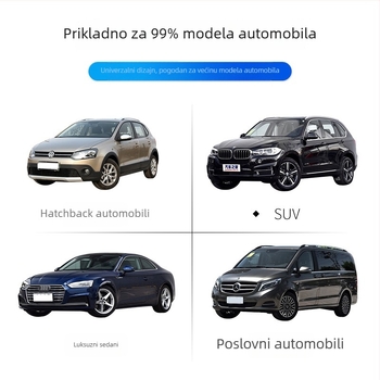 Sjenilo za auto za stražnje staklo sa usisivačem, debeli neproziran materijal, univerzalna primjena