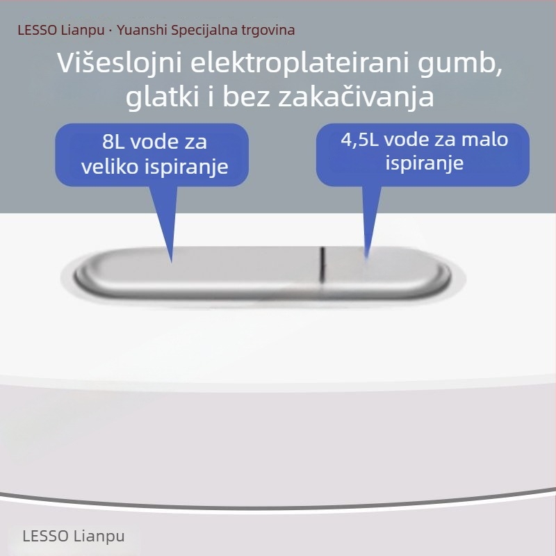 Lesso spremnik za ispiranje WC-a – univerzalni zidni montažni, 4–7 L, ručno upravljanje, PP materijal