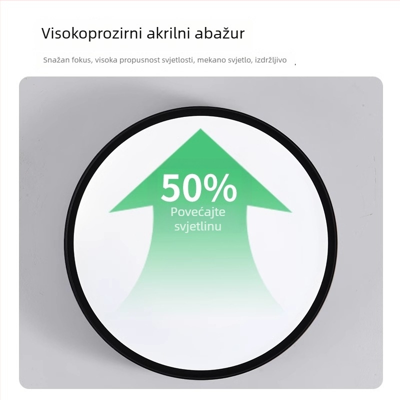 Stropna svjetiljka, moderni minimalistički stil, LED, 220V, pokriće 15–30 m²