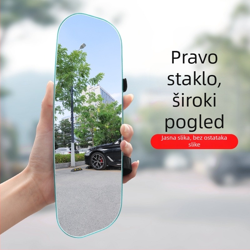 Unutarnji retrovizor automobila s zakrivljenom površinom, HD staklo s anti-refleksijom, ultra uski okvir, podesivi kutovi