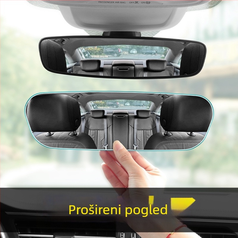 Unutarnji retrovizor automobila s zakrivljenom površinom, HD staklo s anti-refleksijom, ultra uski okvir, podesivi kutovi