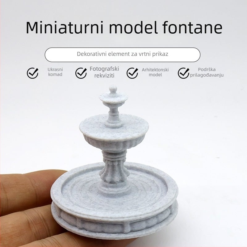 Mikropejzažni vilni vrt vodeni kraj mini fontana model s složenim protokom vode za uzrast 14+.