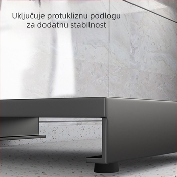 Poklop za plinski štednjak i kuhinjska polica za pohranu s držačem za lonce, karbonsko čelično, višenamjenski, bez ugradnje, moderni minimalistički dizajn