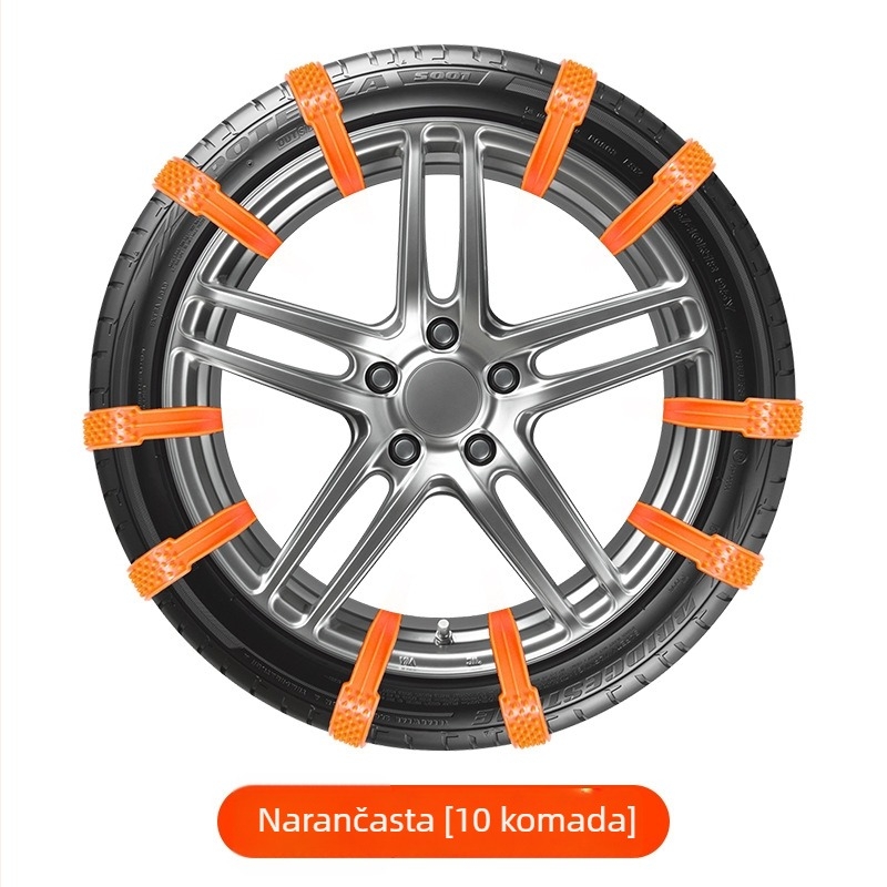 Univerzalna antisklizna traka za automobilsku gumu, model BS-5566, težina 80 g, kompatibilna s gumama 165–255, marka Hundred trees, mogućnost prilagodbe