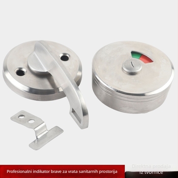 Plošna brava za vrata javne WC, nehrđajući čelik 304, marka Suoweigu, s indikatorom zaključavanja