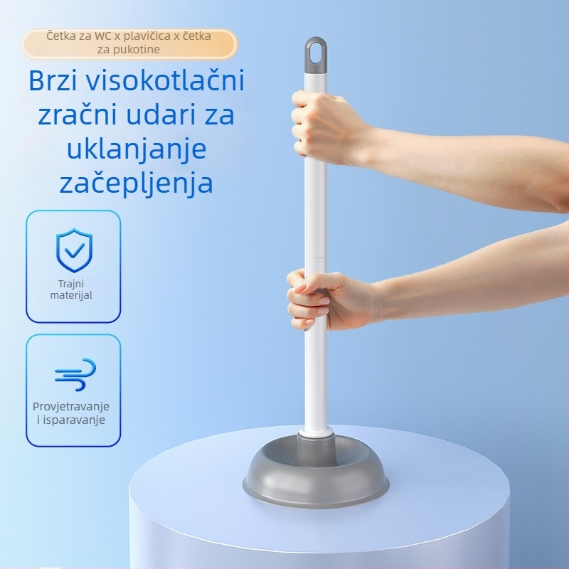 Zidni set za čišćenje WC-a: četkica i čep (plastika • 1 kg • brend Chef jun • lansiranje proljeće 2021)
