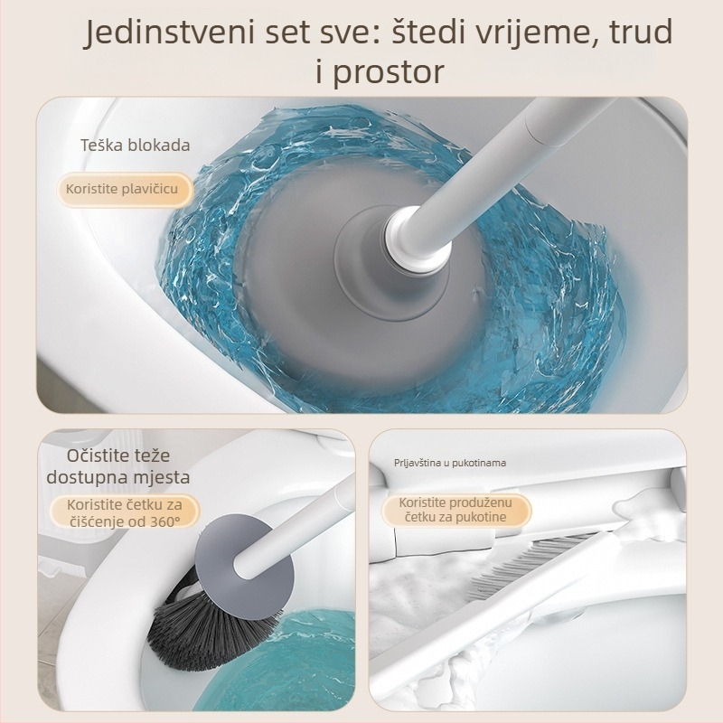 Zidni set za čišćenje WC-a: četkica i čep (plastika • 1 kg • brend Chef jun • lansiranje proljeće 2021)