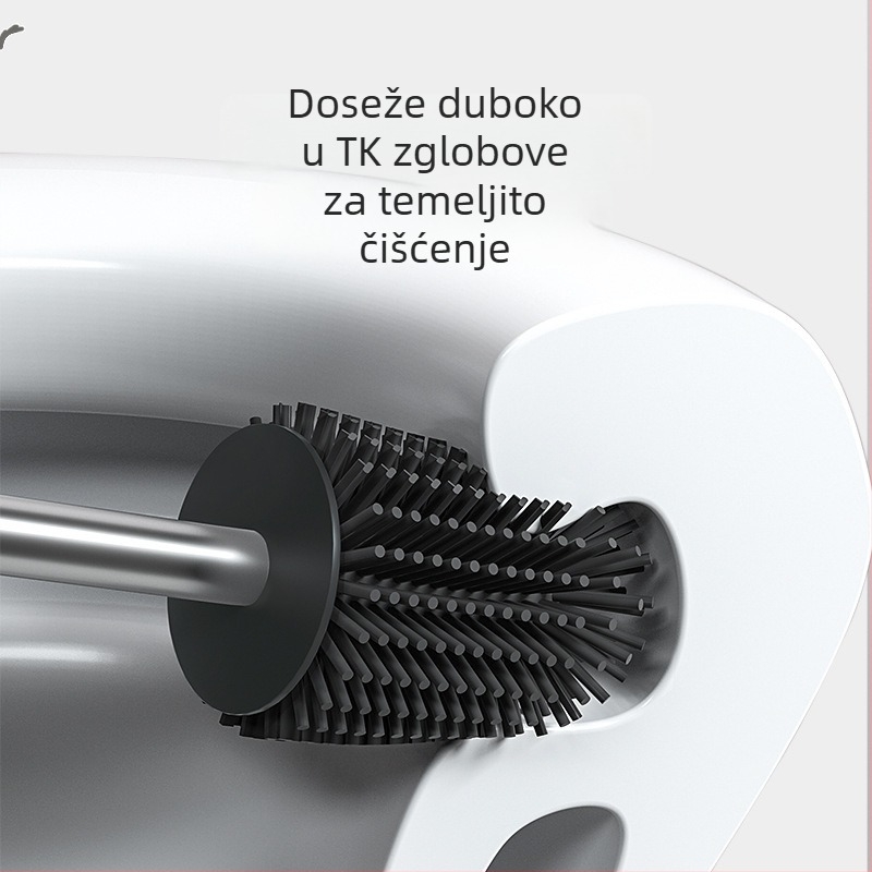 Zidni držač četke za WC – plastični dizajn, elektroplatirana površina, nosivost 5 kg, model electroplating