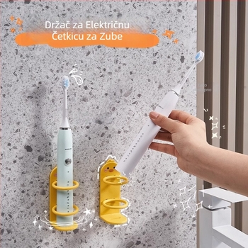 Zidni držač za električne četkice – bez bušenja, plastični držač za pohranu, marka Qiwang