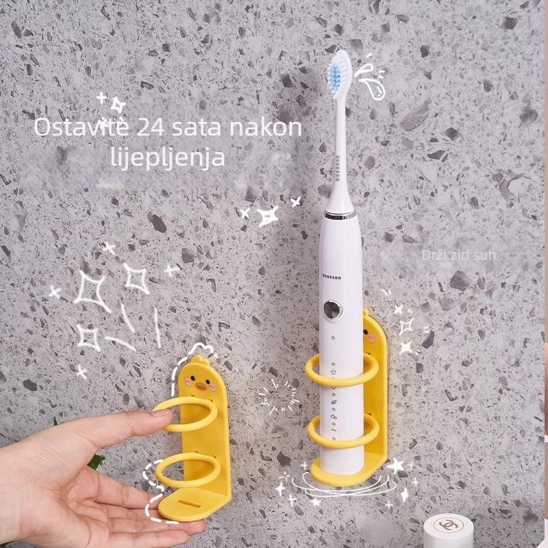 Zidni držač za električne četkice – bez bušenja, plastični držač za pohranu, marka Qiwang