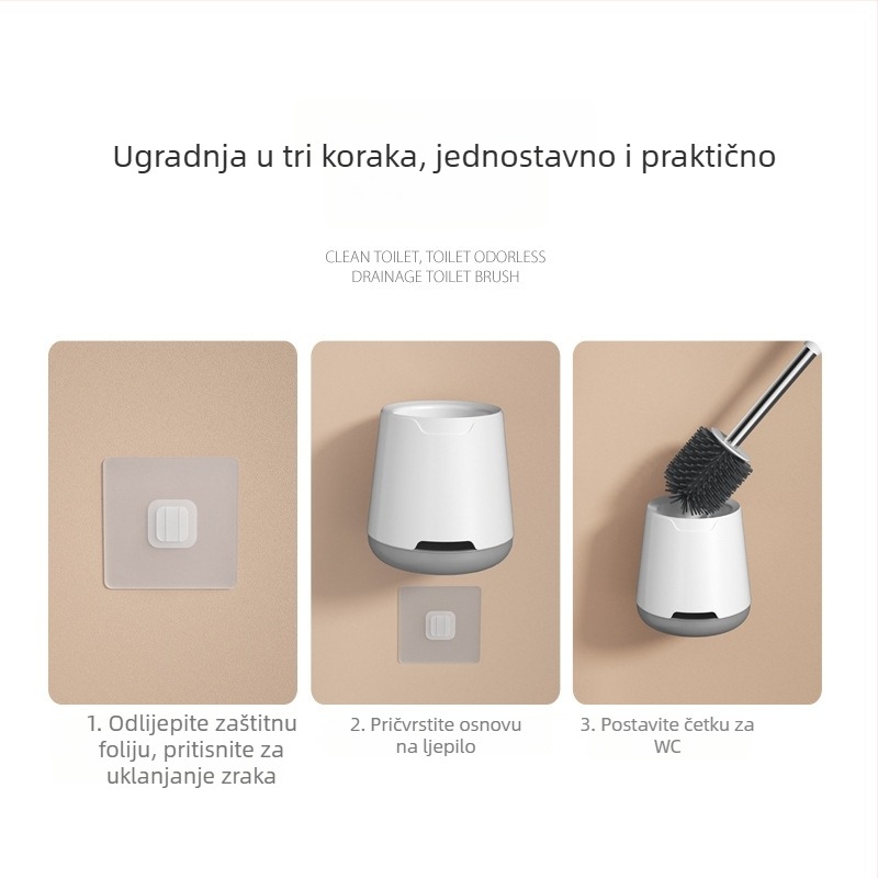 Set četkica za zahod s dugim držalom, plastično, Wanben, Zhejiang Yongkang (travanj 2020)