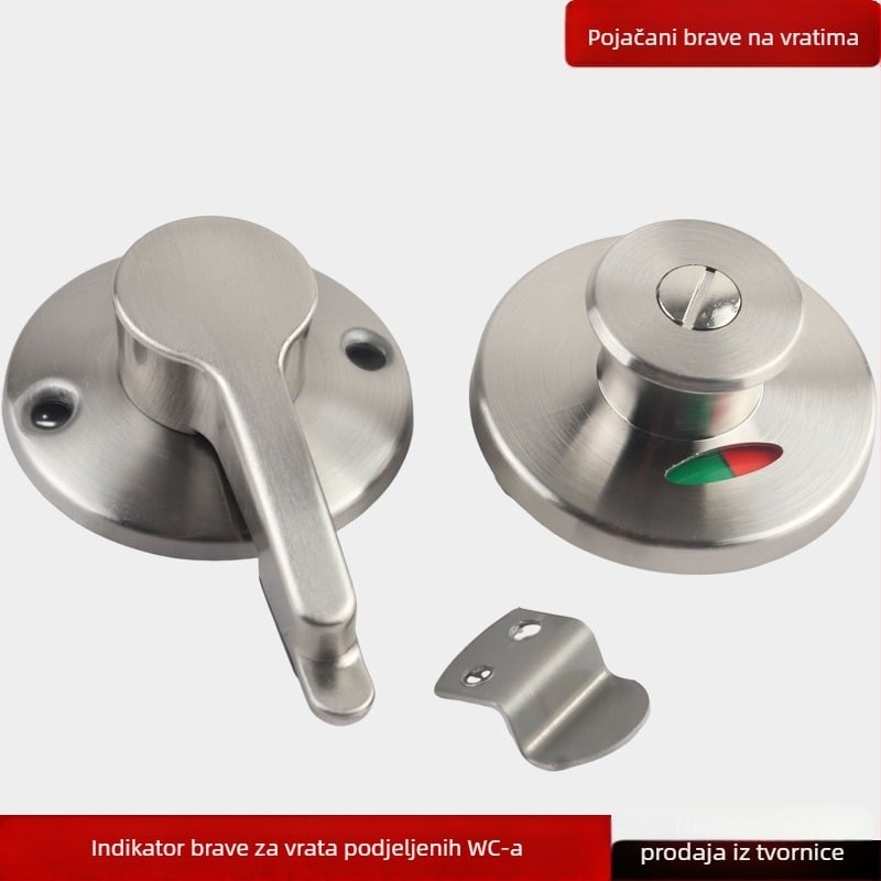 Brava za vrata pregrade toaleta, nehrđajući čelik, brušena površina, Suoweigu