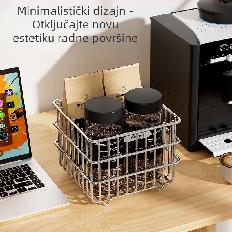 Kuhinjska posuda od nehrđajućeg čelika, zidna montaža, s odvodom, za povrće i voće, višenamjenski organizator