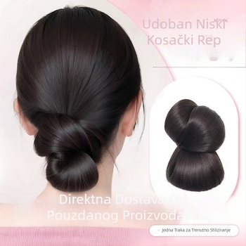 Perika s repom i klipom – visokotemperaturna žica, mehanička obrada, nije za bojanje ili uvijanje, za dame, Simple Expression