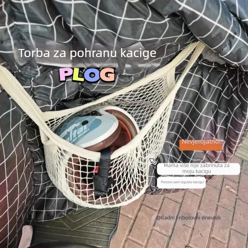 Torba za pohranu kacige za električne automobile – platno, velika kapaciteta, prednje skladištenje, univerzalna kompatibilnost sa stražnjim pretincem