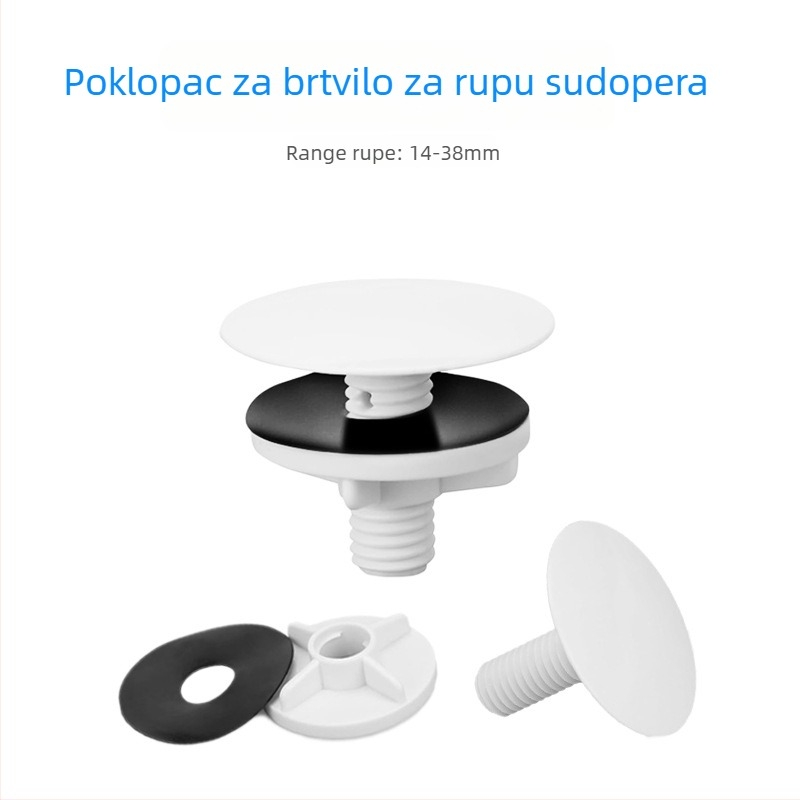 Dekorativni poklop za otvor u sudoperu, ABS, model RB-1-54-01, 12 g, 49#, moderan i jednostavan stil