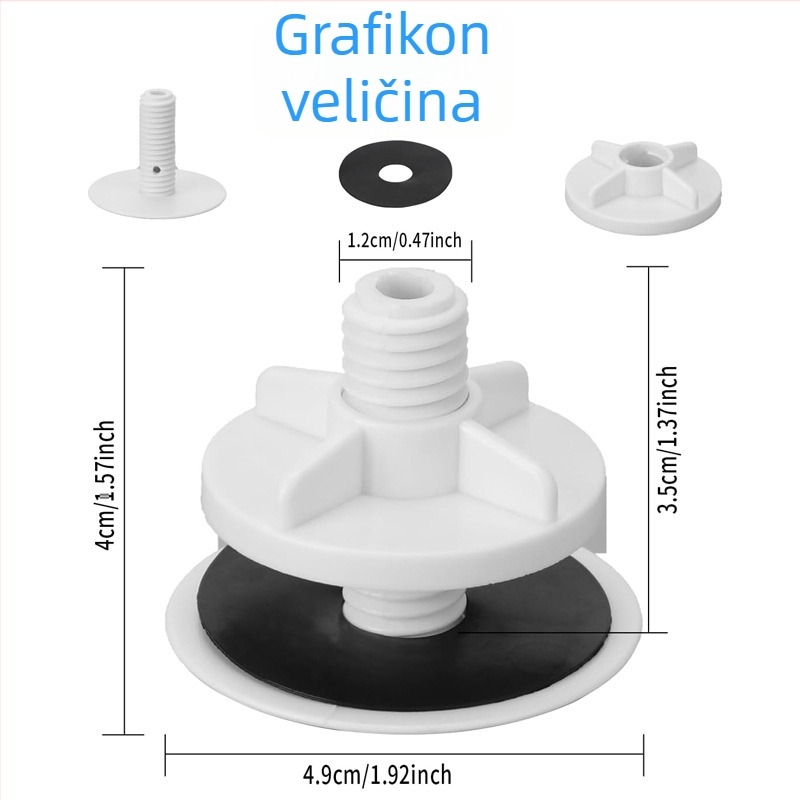 Dekorativni poklop za otvor u sudoperu, ABS, model RB-1-54-01, 12 g, 49#, moderan i jednostavan stil