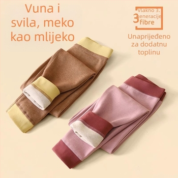 Dječje termalne hlače od Derong materijala, 90% poliester, srednji pojas, za dob 3–8 godina, jesenski popis 2024