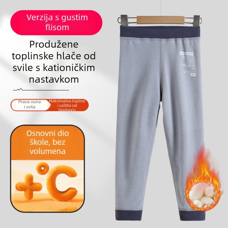 Dječje termalne hlače od Derong materijala, 90% poliester, srednji pojas, za dob 3–8 godina, jesenski popis 2024