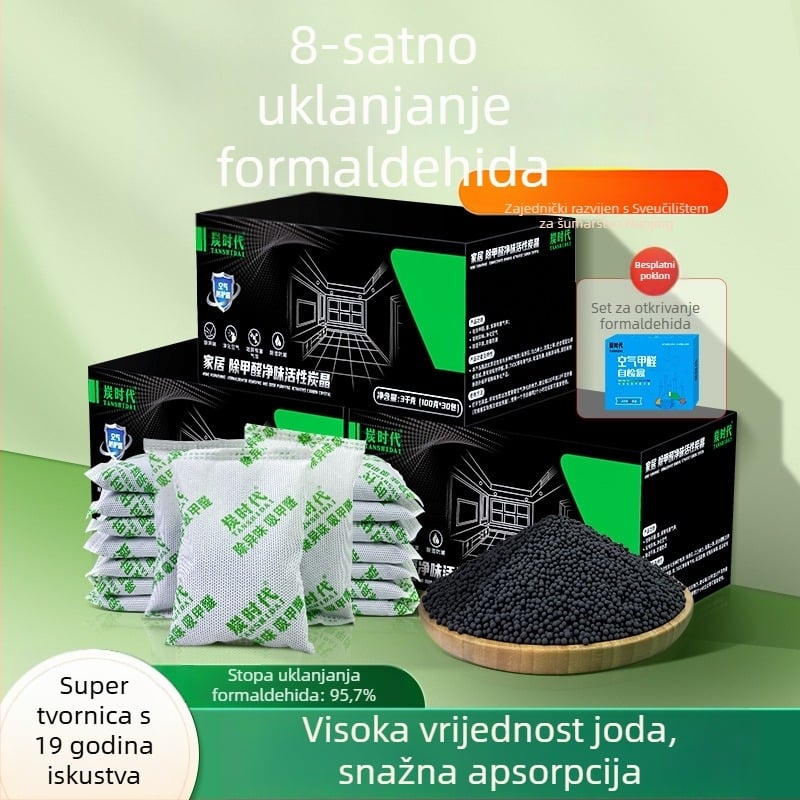 Torba od bambusovog aktivnog ugljena za uklanjanje formaldehida i apsorpciju vlage, 100 g po vrećici, za prostoriju, pakiranja 10/15/20/30/50