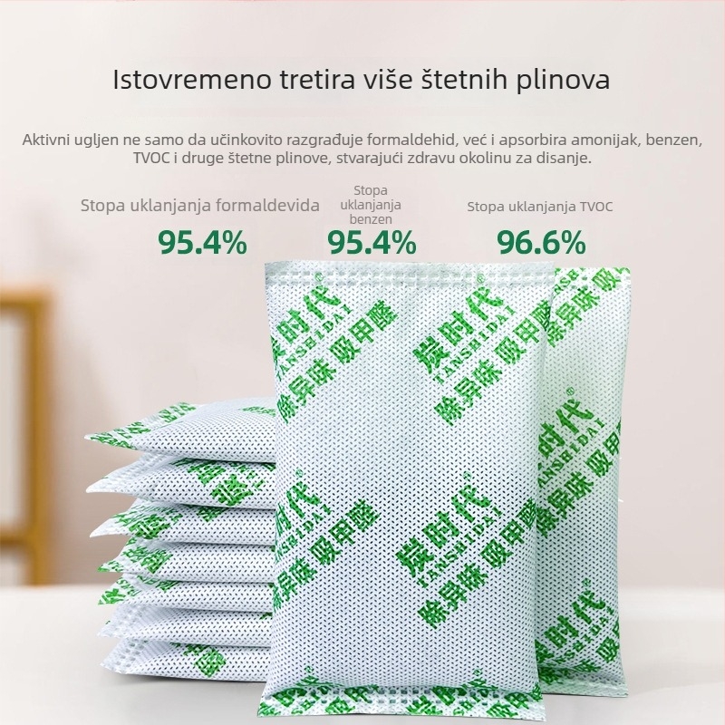 Torba od bambusovog aktivnog ugljena za uklanjanje formaldehida i apsorpciju vlage, 100 g po vrećici, za prostoriju, pakiranja 10/15/20/30/50