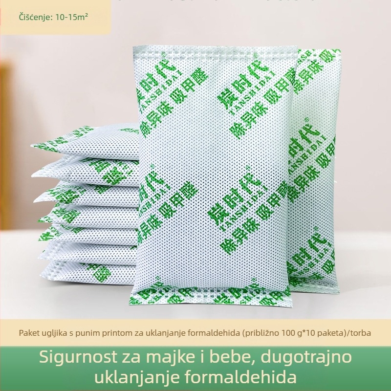 Torba od bambusovog aktivnog ugljena za uklanjanje formaldehida i apsorpciju vlage, 100 g po vrećici, za prostoriju, pakiranja 10/15/20/30/50