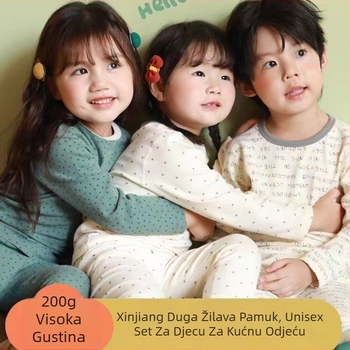 Dječji set pidžama u korejskom stilu od pamuka, unisex, za djecu 3–8 godina, jesen-zima