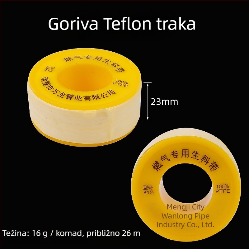 PTFE brtvena traka za plinovode i cijevi za grijanje vode, JDG