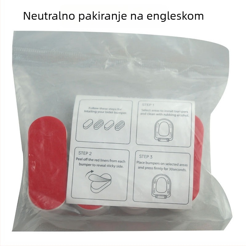 Jastučić za brtvu poklopca toaleta – ABS i TPE, Wash Joy, ljepilo za montažu, moderan stil.