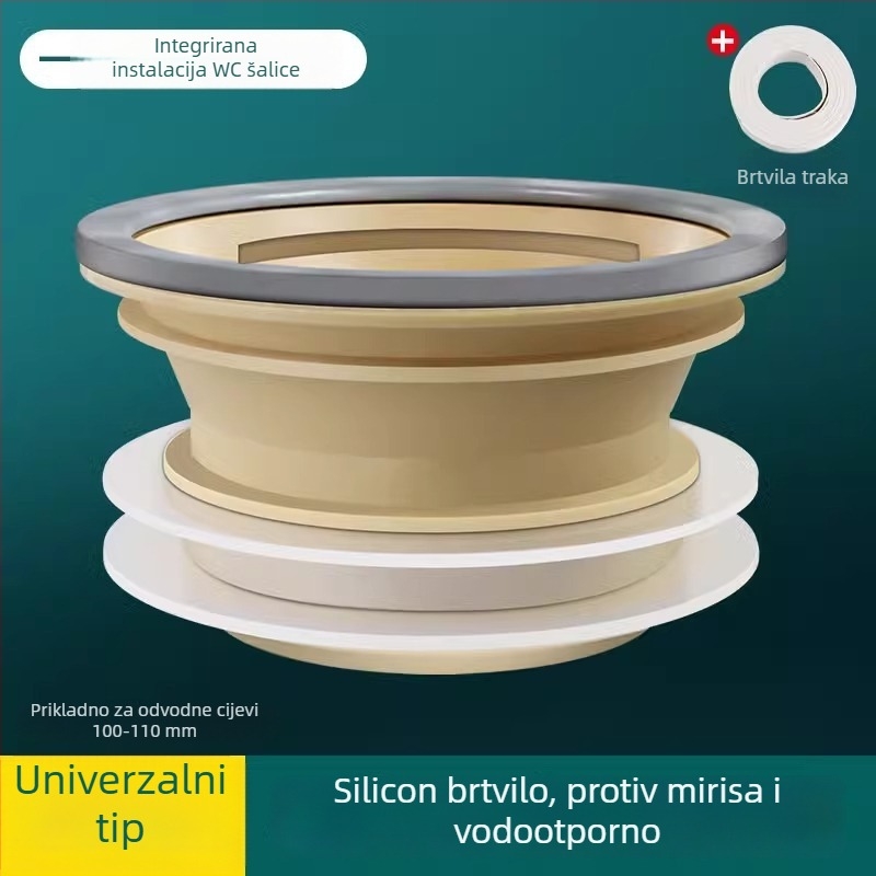 Brtvilo za WC flanšu, ABS materijal, način uporabe: izravno lijepljenje, moderni minimalistički stil (Brend: Chao Chen; Materijal: ABS + brtveni čep; Način uporabe: izravno lijepljenje; Stil: moderni minimalistički)