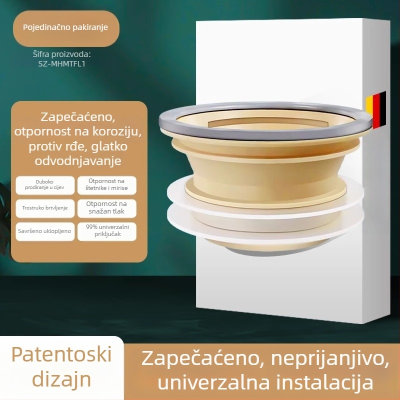 Brtvilo za WC flanšu, ABS materijal, način uporabe: izravno lijepljenje, moderni minimalistički stil (Brend: Chao Chen; Materijal: ABS + brtveni čep; Način uporabe: izravno lijepljenje; Stil: moderni minimalistički)