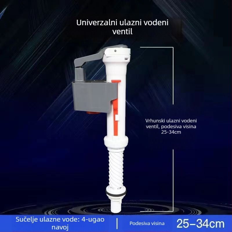 Dodatak spremnika za vodu WC-a, PP materijal, tip pritiska ulaznog ventila, moderan minimalistički dizajn