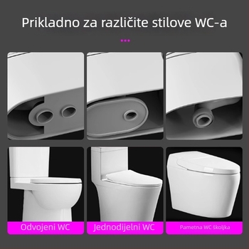 Silikonska brtva za WC prirubu — moderan minimalistički stil, ljepilo za montažu