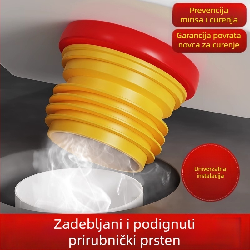 Silikonska brtva za WC prirubu — moderan minimalistički stil, ljepilo za montažu