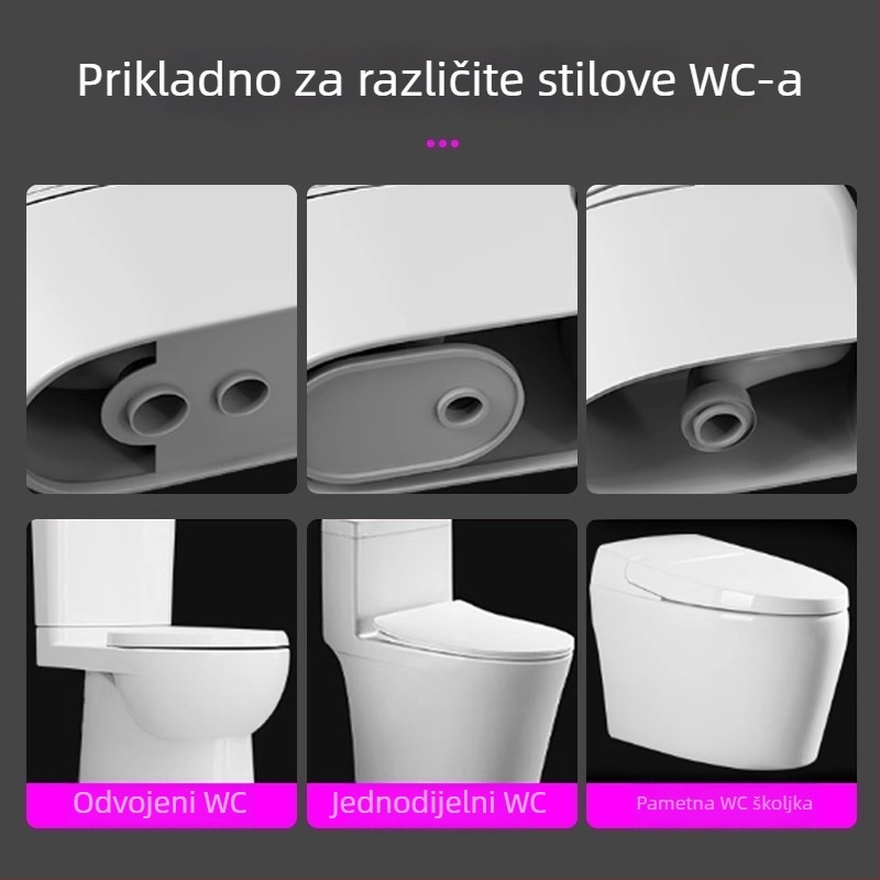 Silikonska brtva za WC prirubu — moderan minimalistički stil, ljepilo za montažu