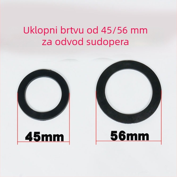 Gumeni brtvni prsten za kuhinjski sudoper – QS-8809, materijal PP+PVC, dužina 1 m, težina 200 g