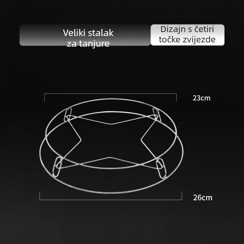 Stalak za lonce od nehrđajućeg čelika – sklopiv, pomični, višenamjenski, bez ugradnje (Materijal: nehrđajući čelik; Značajke: sklopiv, pomični, višenamjenski; Podrijetlo: Yiwu; Lansiranje: 2025)
