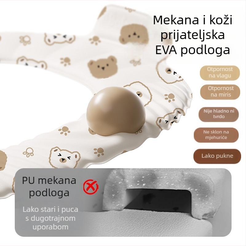 Dječja sjedalice za zahod s naslonicama, za standardni zahod, PP materijal, za uzrast 0–6 mjeseci, 6–12 mjeseci, 1–3 i 3–6 godina