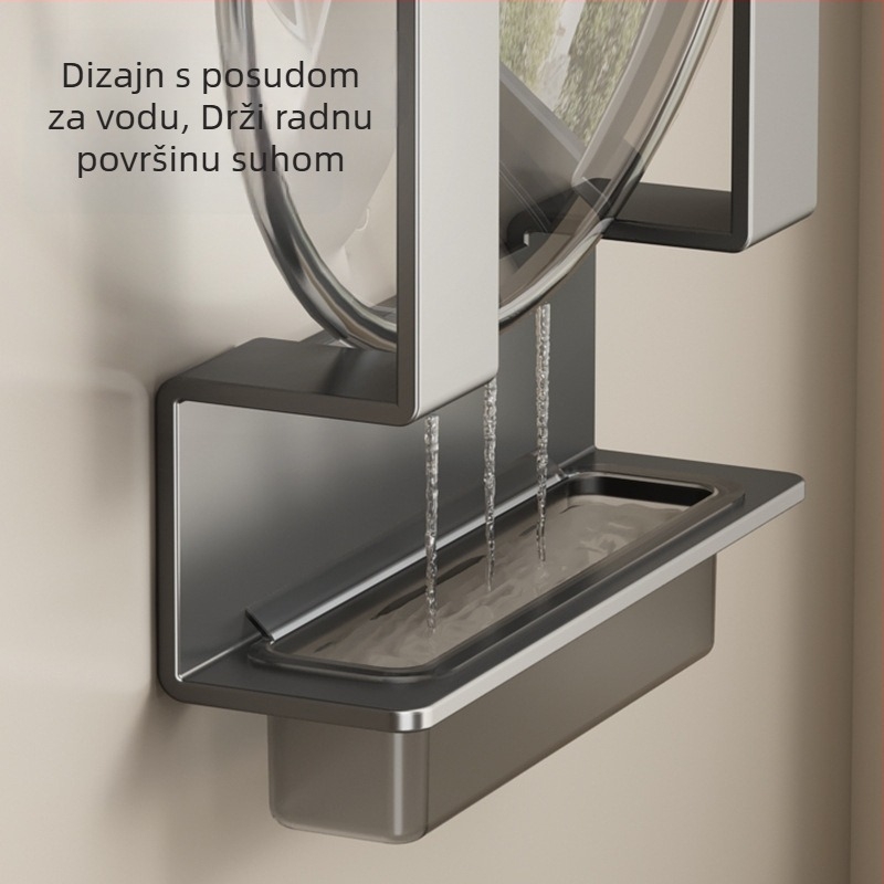 Zidni kuhinjski držač za poklopce i daske za rezanje, bez bušenja, od ugljičnog čelika, Višenamjenski, za ugradnju na zid