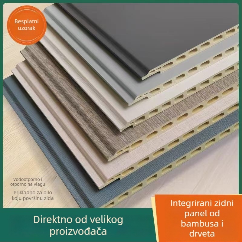 Integrirani zidni i stropni panel od vlakana bambusa; plošni, moderni minimalistički stil; modeli 06–09; zvučna izolacija 0,55; toplinska vodljivost 0,26