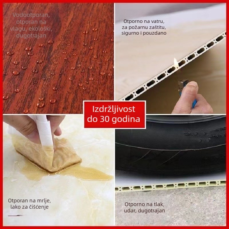 Integrirani zidni i stropni panel od vlakana bambusa; plošni, moderni minimalistički stil; modeli 06–09; zvučna izolacija 0,55; toplinska vodljivost 0,26