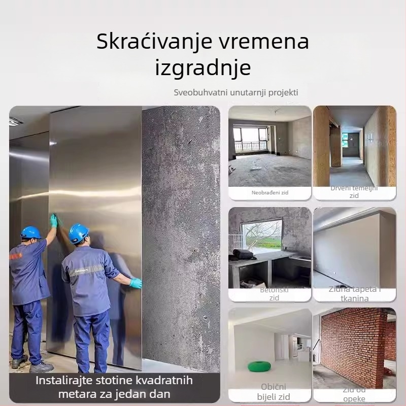 PVC zidni panel od bambusovih vlakana s reljefnom; zvučna izolacija 20; toplinska vodljivost 0,175; model: ploča od bambusovih vlakana