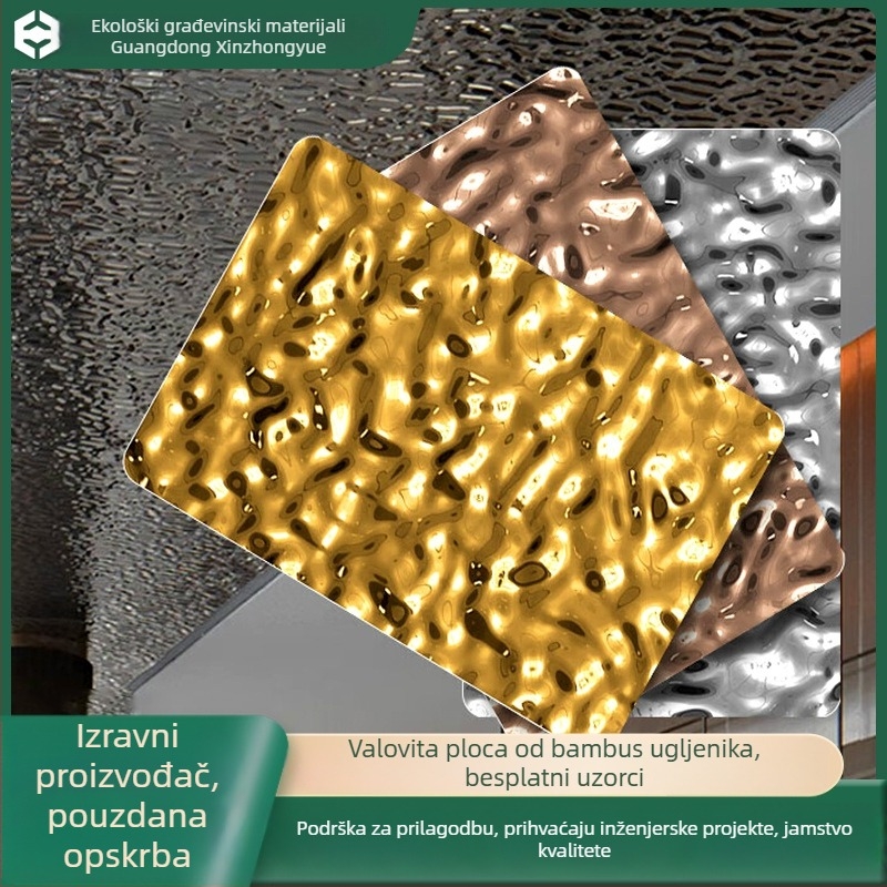 PVC zidni panel s vodnim valom, unutarnja dekoracija, Model 1, zvučna izolacija 30, toplinska vodljivost 0,05