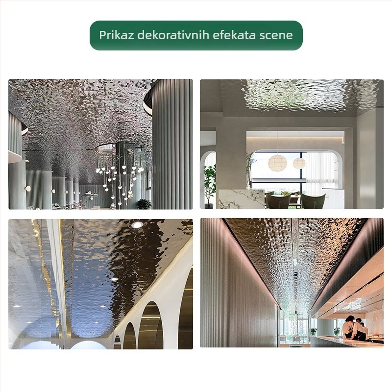 PVC zidni panel s vodnim valom, unutarnja dekoracija, Model 1, zvučna izolacija 30, toplinska vodljivost 0,05