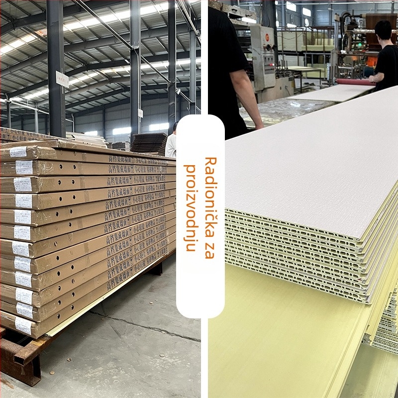 Paneli zidnih ploča od vlakana bambuka – integrirani, PVC, debljina 8–9 mm, stilovi: ravni / američki / novi kineski / moderni minimalist / lagani luksuz