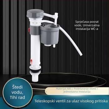 Aksesoar spremnika WC — plutirajući ventil za ulaz vode, univerzalni gornji ventil za odvod, rada pomoću gumba, ABS, Mi Xiaomu, kategorija SXXS 003, stil Light Luxury
