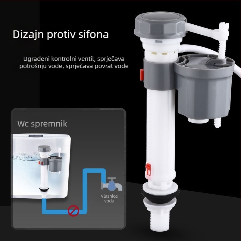 Aksesoar spremnika WC — plutirajući ventil za ulaz vode, univerzalni gornji ventil za odvod, rada pomoću gumba, ABS, Mi Xiaomu, kategorija SXXS 003, stil Light Luxury